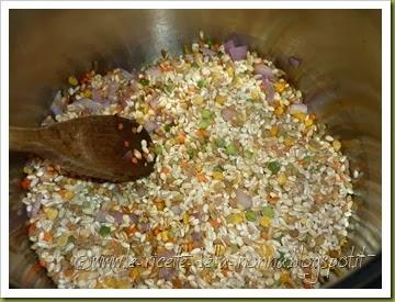 Zuppa rapida fantasia con crostini di pane integrale di farro (3)