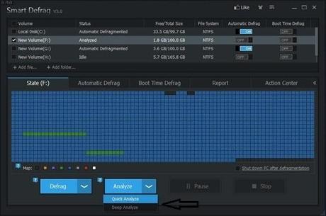 Smart Defrag 3 4 Smart Defrag è il miglior programma gratuito per deframmentare il disco fisso (hard disk) di Windows 8 e Windows 8.1