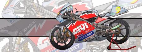 Motorcycle Art - Honda RS 125 R GP by Evan DeCiren #1