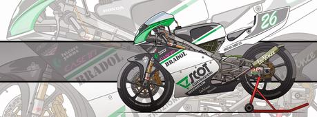 Motorcycle Art - Honda RS 125 R GP by Evan DeCiren #1