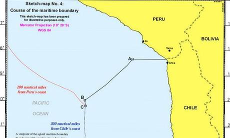 La sentenza de L'Aja: il confine marittimo tra Perù e Cile inizia sul parallelo e poi diventa equidistante