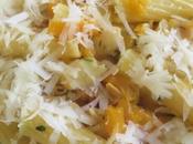 Rigatoni zucca, mandorle pecorino