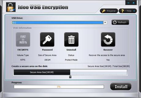 USB Encryption 1 idoo USB Encryption 3.0 Gratis: Proteggere con Password una chiavetta USB o un Hard Disk esterno su Windows