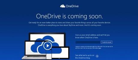 OneDrive, Microsoft cambia il nome al servizio Cloud
