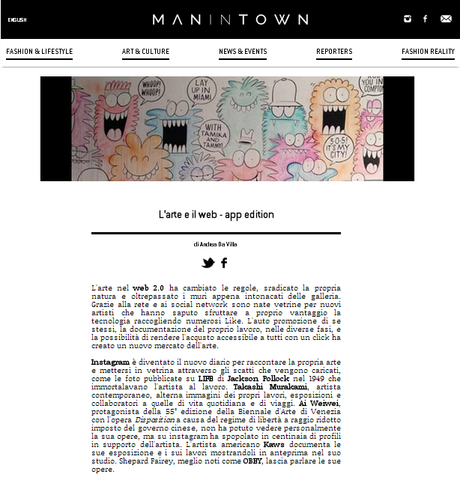 L'arte e il web - app edition _ publish on Man In Town