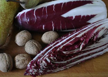 radicchio, noci, nuts, chicory, pasta, crespelle, crepes