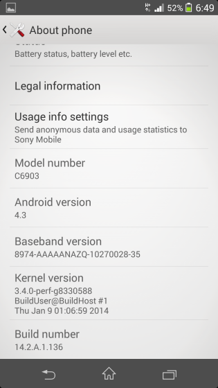 Screenshot 2014 01 28 18 49 47 315x560 Sony Xperia Z1: Nuovo Aggiornamento Disponibile news  xperia z1 sony aggiornamento 