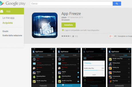 App Freeze App Android su Google Play 600x399 App Freezer: come ibernare le applicazioni su Android applicazioni  play store google play store 