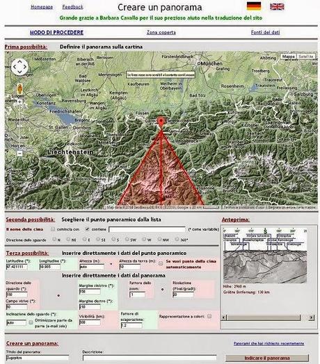 Simulatore digitale di Panorami realizzato dal Dottor Ulrich Deuschle
