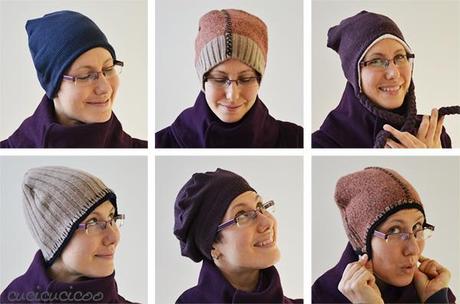 Sew winter hats from old wool sweaters