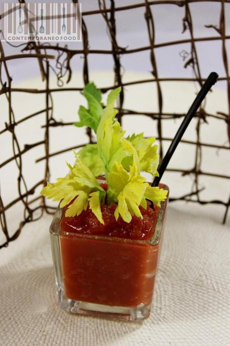 sorbetto pomodoro wodka contemporaneo food Sorbetto pomodoro e Wodka: un finger food originale!