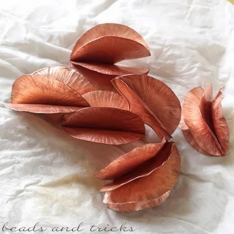 Rame lavorato a foldforming dopo il decapaggio