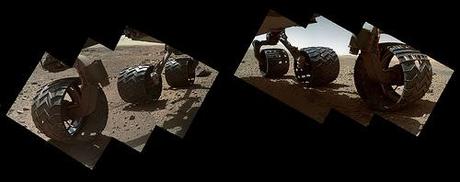 Curiosity sol 527 MAHLI - wheels mosaic