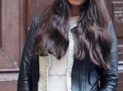 White leather backpack