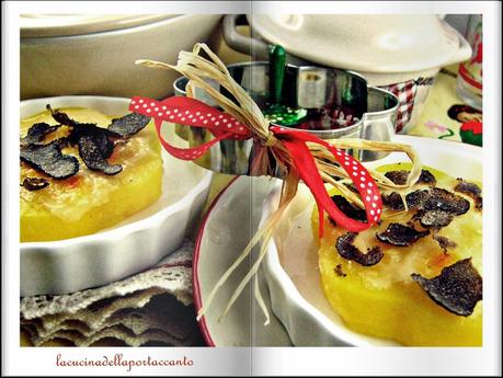 Fiori di polenta con tartufo nero pregiato e petali di grana