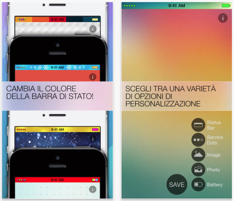 Screenshot 2014 01 31 17.45.26 581x500 Crea un nuovo eccezionale look per la barra di stato del tuo iPhone con lApp Barra di Stato Colorata