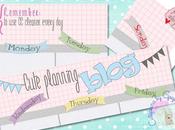 Planning settimanale blog gratuito Free Weekly Cute Blog