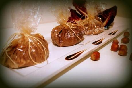 VITELLO IN CARTA FATA CON NOCCIOLE TOSTATE E RADICCHIO GLASSATO