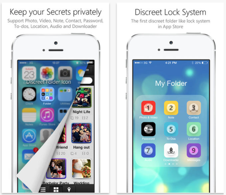 Screenshot 2014 02 03 09.20.31 579x500 Secret Folder Icon Ecco unapp che consente di realizzare all’interno di un dispositivo iOS una piccola cassaforte  