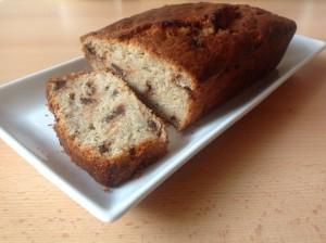 Plumcake banana e scaglie di cioccolato