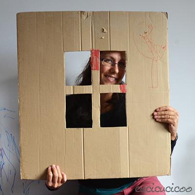 Instant portable windows from a cardboard box