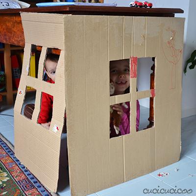 Instant portable windows from a cardboard box