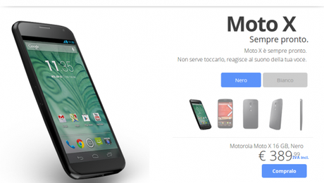 Motorola Moto X EXPANSYS Italia 600x340 Motorola Moto X disponibile a 389 euro su Expansys smartphone  Motorola Moto X Moto X 