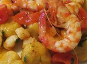 Gnocchi zucca, patate,curry gamberi