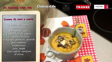 Crema di ceci e zucca con funghi trifolati.