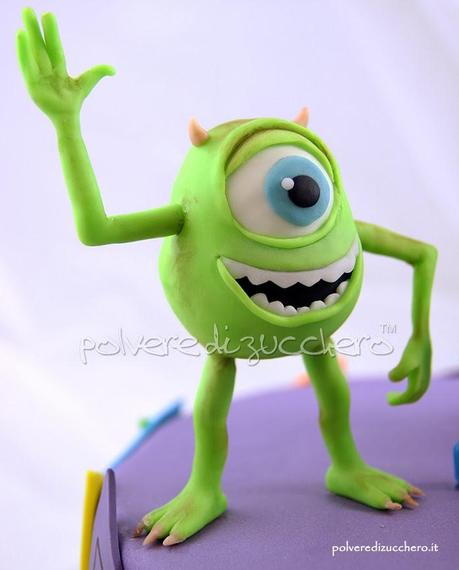 Mike Wazowski pasta di zucchero polvere di zucchero