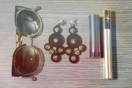 love earrings_lovehandmade fashion blog_barbara valentina grimaldi_chicwish sunglasses_sephora long lasting lipstick_YSL mascara doll