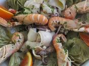 Insalata mare, carciofi arancia