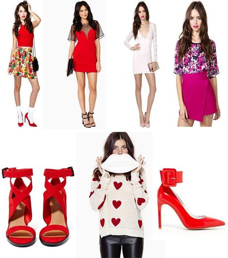 Nasty Gal per San Valentino - Rosso, rosa cuori, stampe