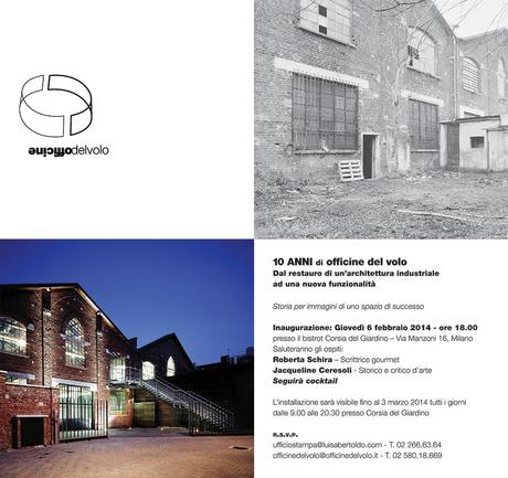 NEWS. 10 ANNI DI OFFICINE DEL VOLO – inaugurazione 6 febbario, h. 18.00, c/o Corsia del Giardino, Via Manzoni 16, Milano