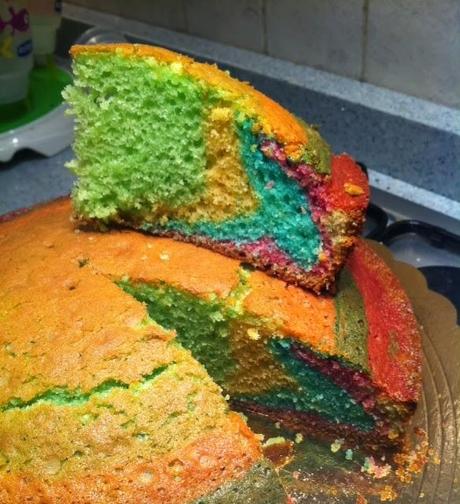 ...la torta arcobaleno!