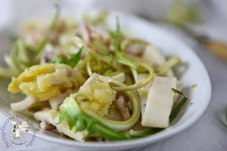 Insalata tiepida di calamari e puntarelle 