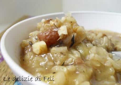 risotto mele e uvetta