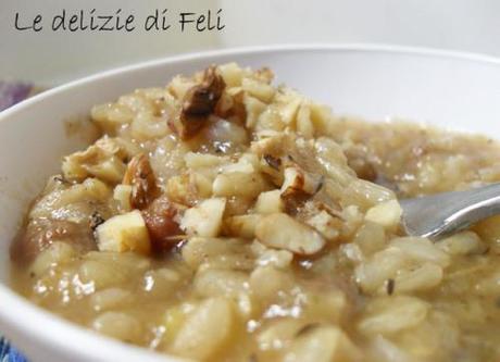 risotto mele e uvetta