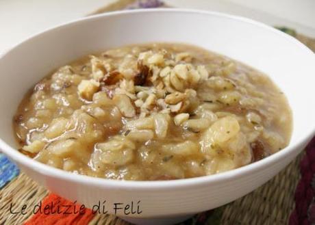 risotto mele e uvetta