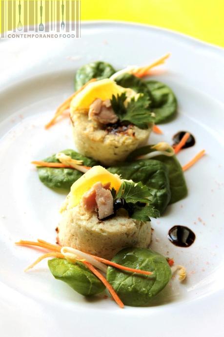 sformato cavolfiore tonno ricetta antipasto contemporaneo food Sformato di tonno e cavolfiore