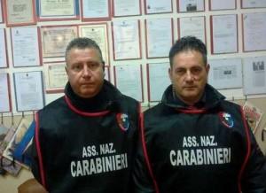 I due volontari dell'Associazione Nazionale Carabinieri