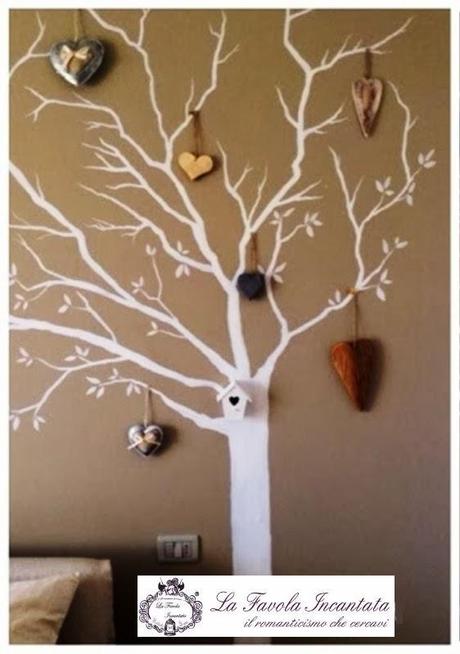 Murales shabby chic... alberello appendi tutto!