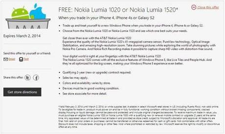 La campagna di Microsoft USA pubblicizza i Nokia Lumia 1520 e 1020 rottamando iPhone e Galaxy.