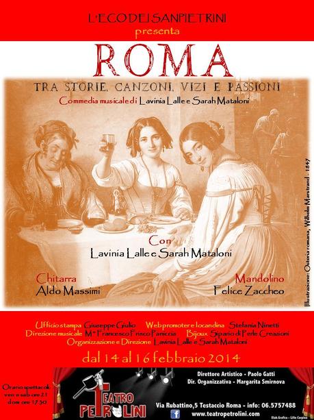 Roma: tra storie, canzoni, vizi e passioni al Teatro Petrolini_locandina
