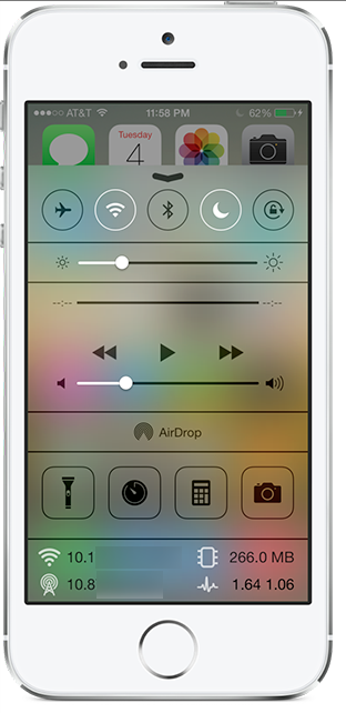 Schermata 2014 02 06 alle 20.10.33 Migliori Tweak Cydia per iOS 7: CCSystemStatus, visualizza RAM e altre utili informazioni nel Centro di Controllo