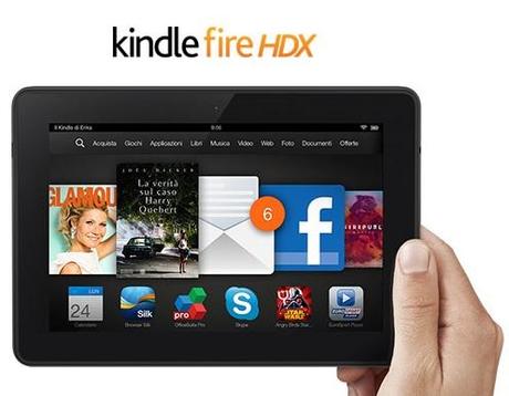 Il Kindle Fire HDX in offerta su Amazon da 189 euro
