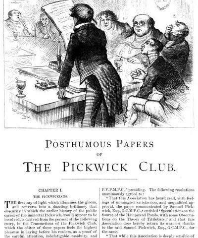 Mr Pickwick addresses the Club