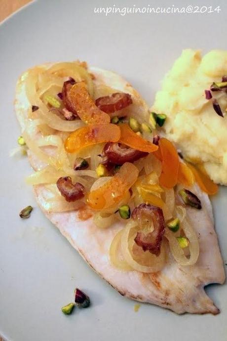 Petto di pollo con bottarga e cipolla al Marsala