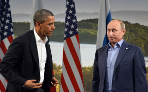 Il premier americano, Obama, insieme a quello russo, Putin (thestar.com)