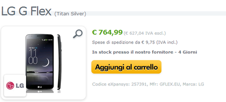 g flex expansys LG G Flex sbarca nei cataloghi Euronics ed Expansys.it news  lg G Flex euronics 